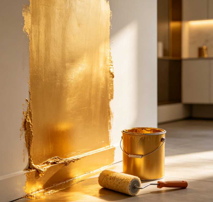 Acrylic Gold Paint and Premium Decorative Metallic Coating (OEM & Export Services)